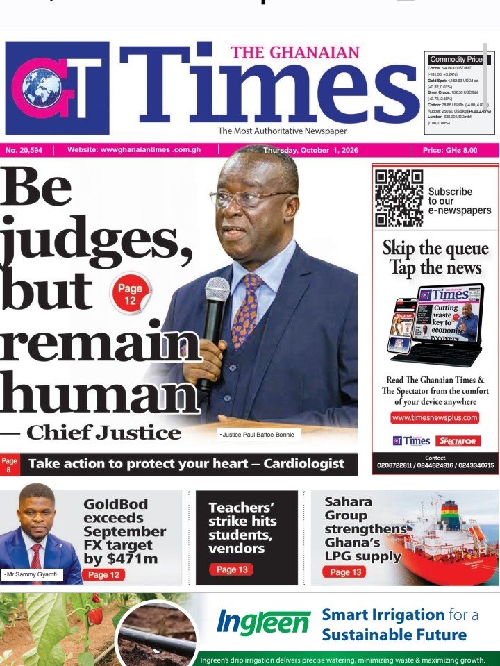 Ghanaian Times Thursday, October 1