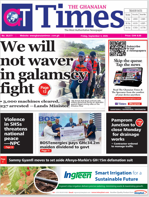 Ghanaian Times-Friday, September 4, 2026