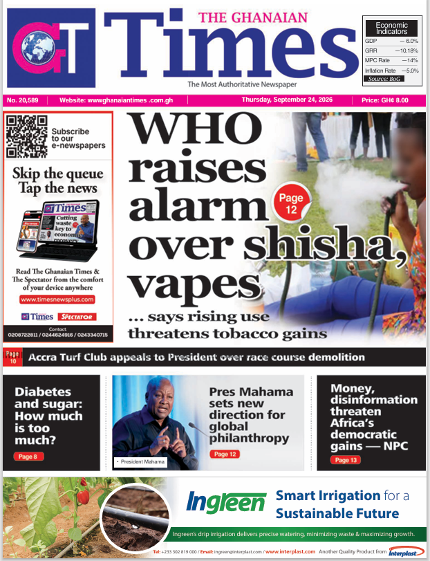 Ghanaian Times Thursday, September 24, 2026