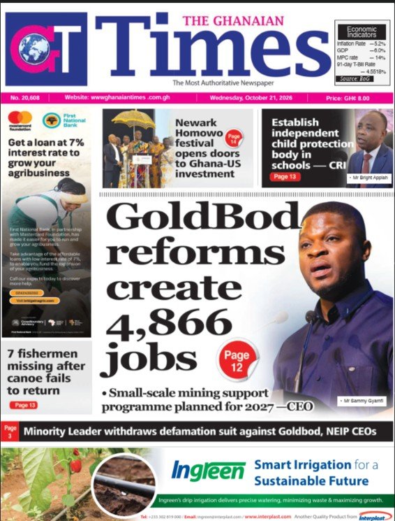 Ghanaian Times-Wednesday, October 21, 2026
